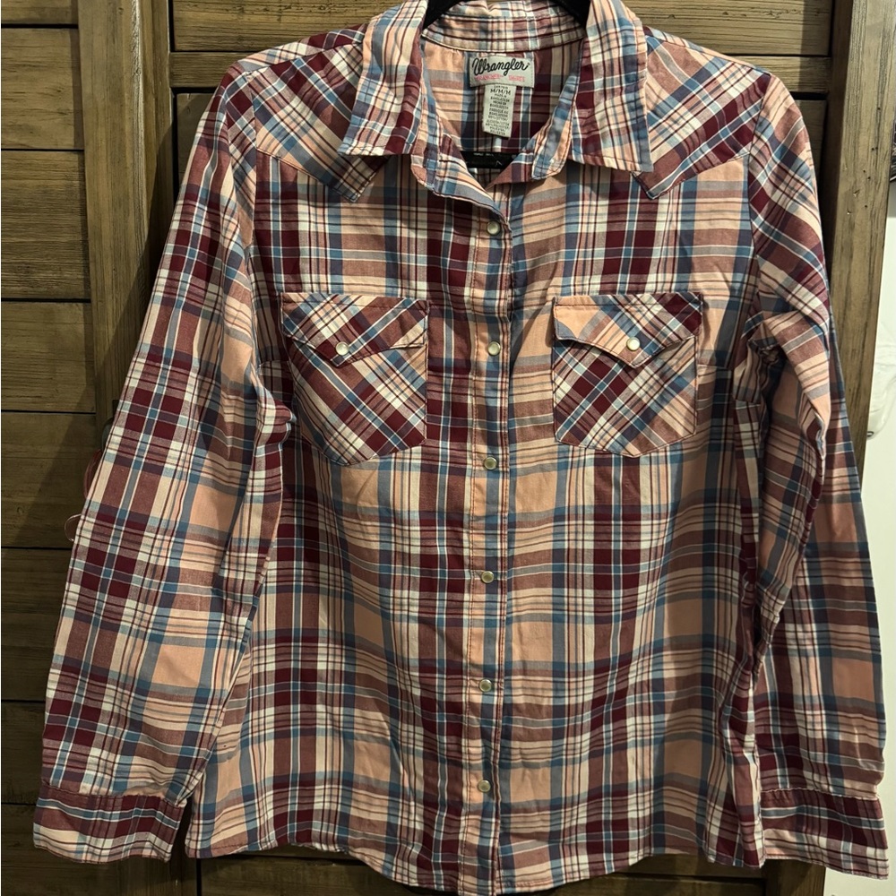 Wrangler Plaid Pearl Snap